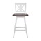Flash Furniture Gwendolyn Commercial Solid Wood Modern Farmhouse Swivel Bar Height Barstool in Antique White Wash ES-G1-29-WH-GG - alternate 5